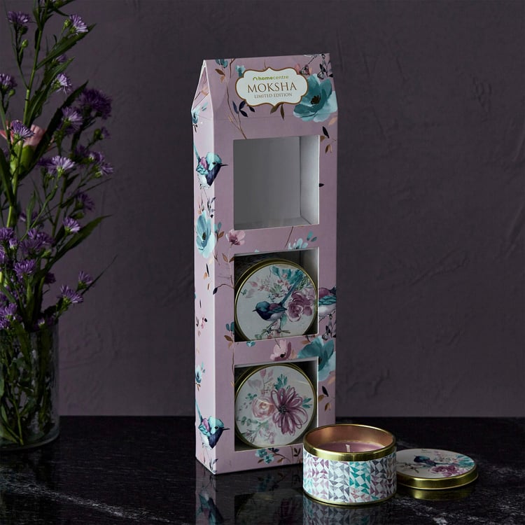 Moksha Decor Set of 3 Tin Candles