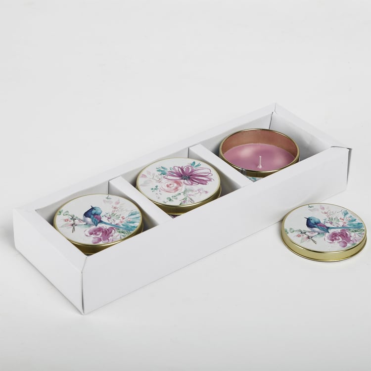 Moksha Decor Set of 3 Tin Candles