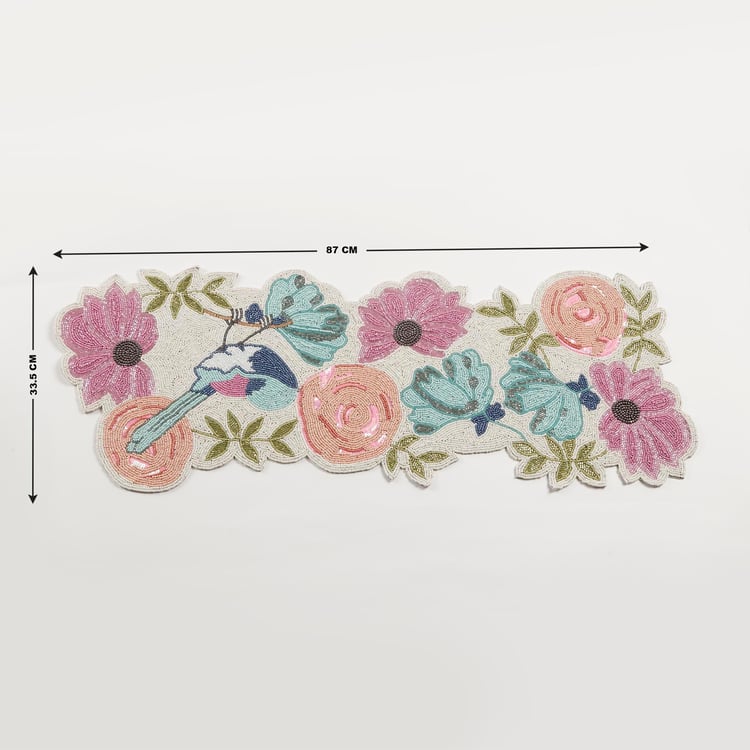 Moksha Bird Beaded Table Runner