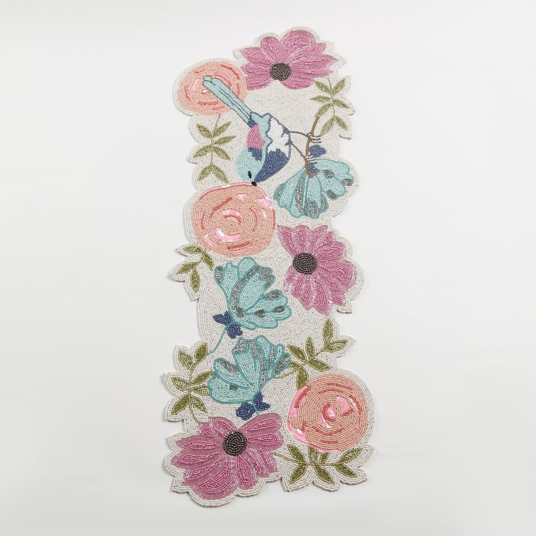 Moksha Bird Beaded Table Runner