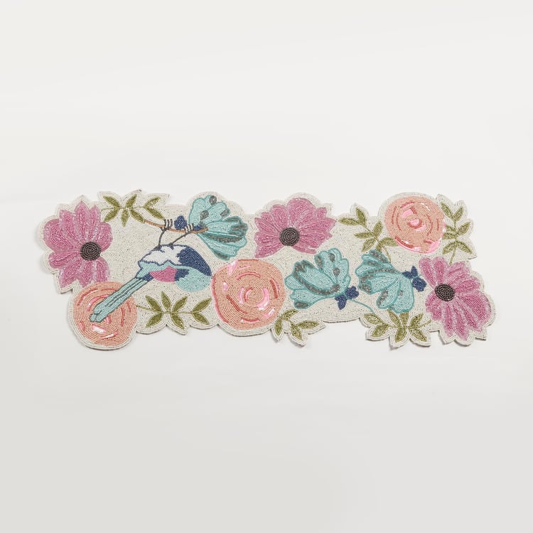 Moksha Bird Beaded Table Runner