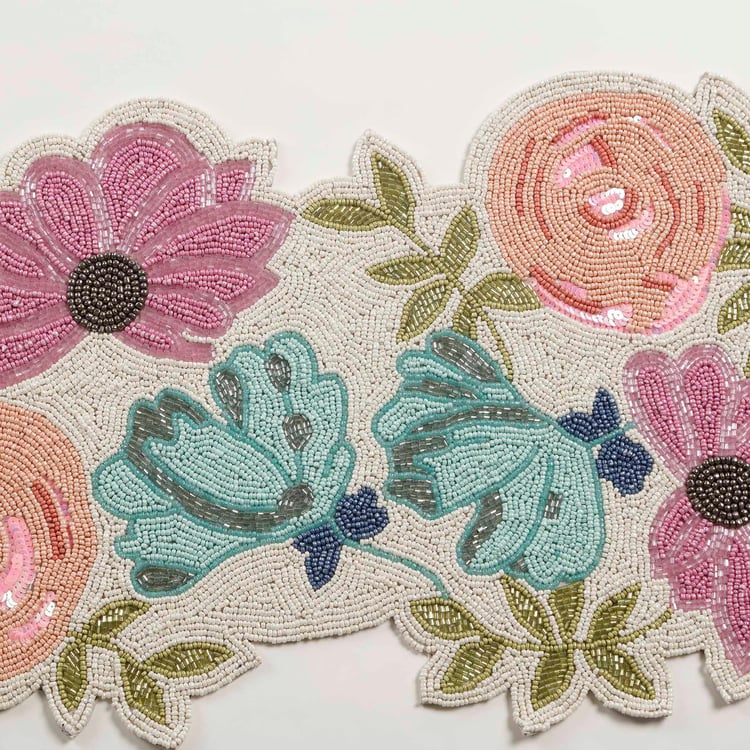 Moksha Bird Beaded Table Runner