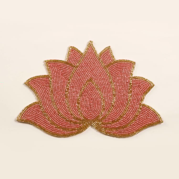Vrindawan Lotus Beaded Trivet