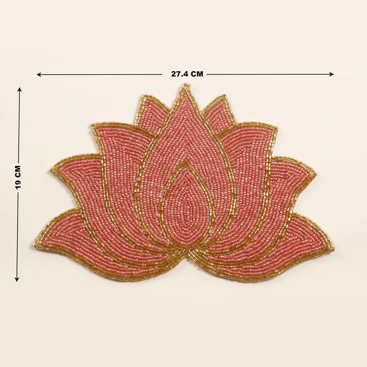 Vrindawan Lotus Beaded Trivet