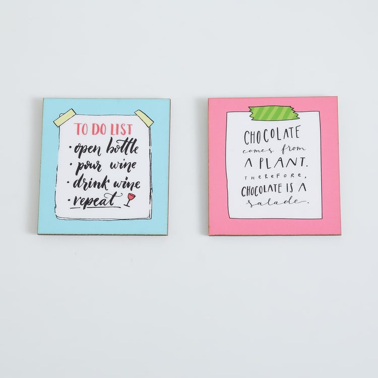 Spinel Set of 2 Wood Fridge Magnets