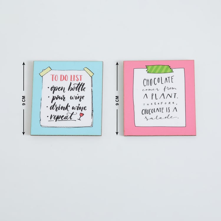 Spinel Set of 2 Wood Fridge Magnets