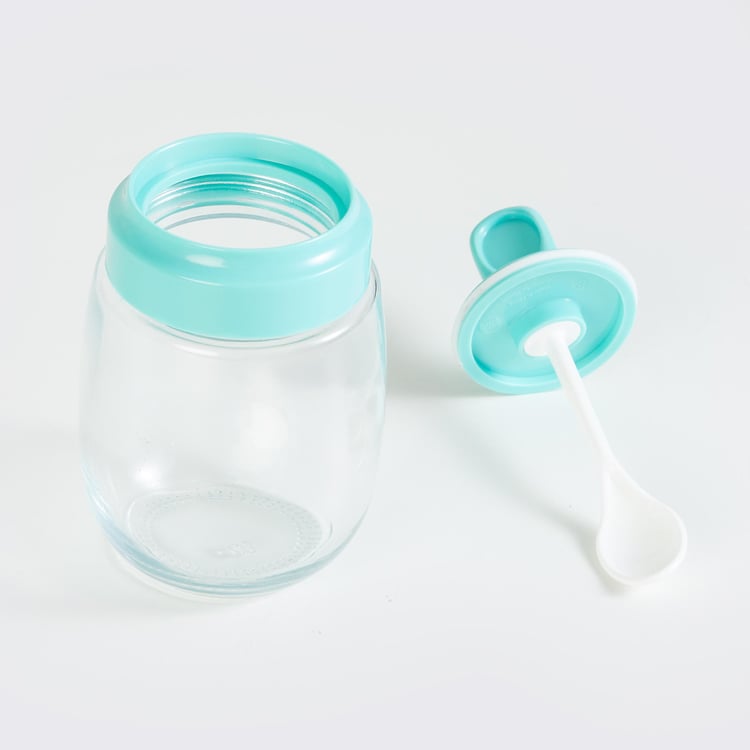 Pamolive Glass Condiment Jar with Spoon - 290ml