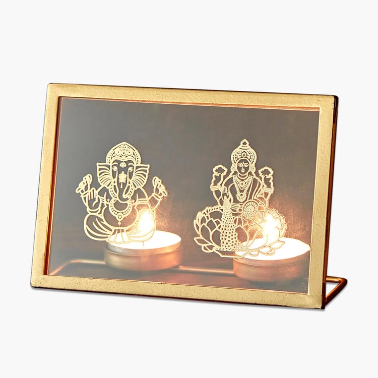 Dhyana Lakshmi and Ganesha Stencil with T-Light Holders