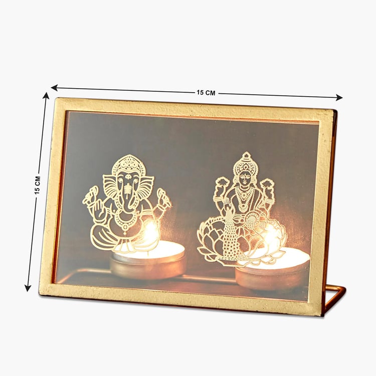 Dhyana Lakshmi and Ganesha Stencil with T-Light Holders