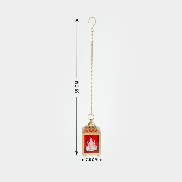 Dhyana Ganesha and Lakshmi Hanging T-Light Holder