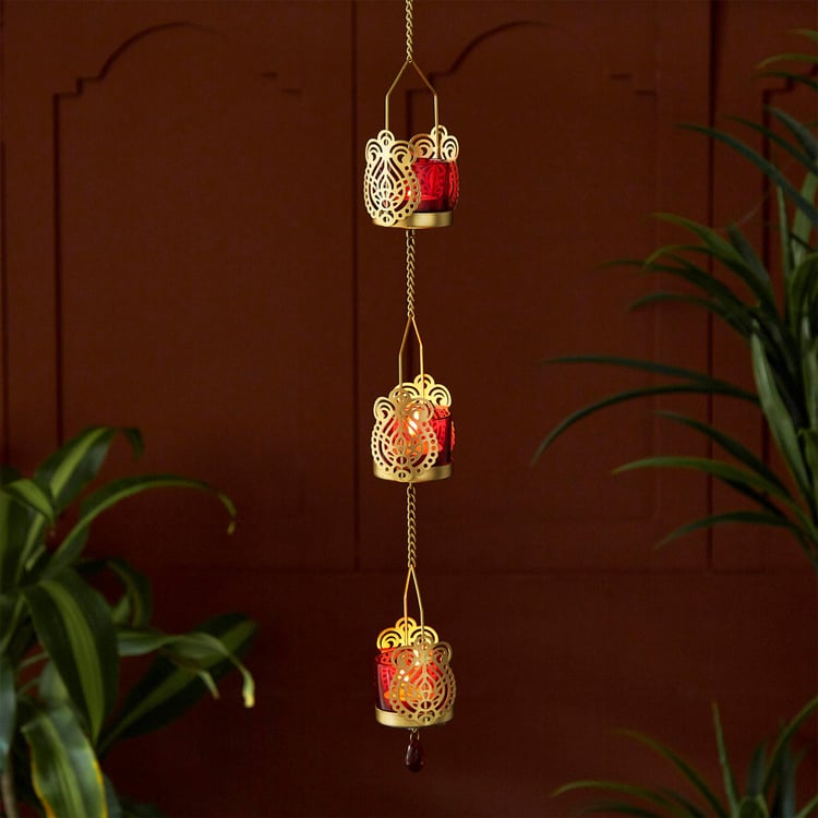 Shalimar Metal 3-Tier Hanging T-Light Holder