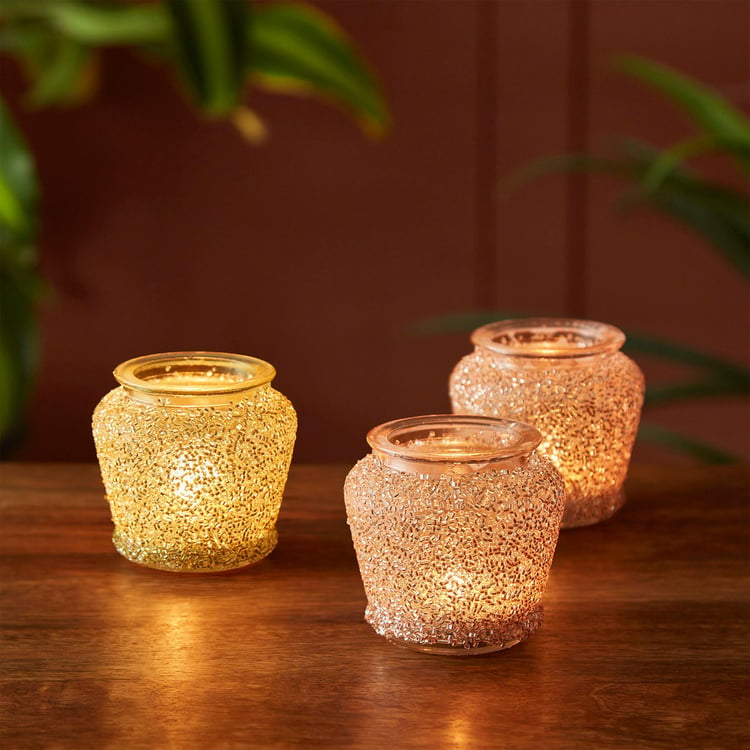 Shalimar Set of 3 Glass T-Light Holders