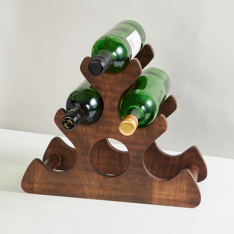 Wexford Mango Wood Table Top Wine Bottle Rack