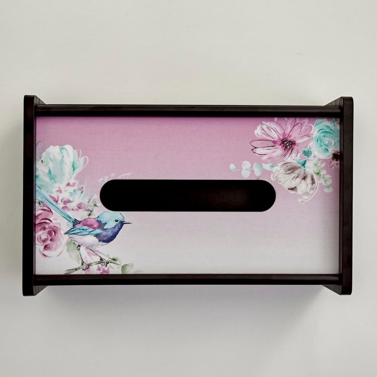 Moksha Printed Wooden Tissue Holder