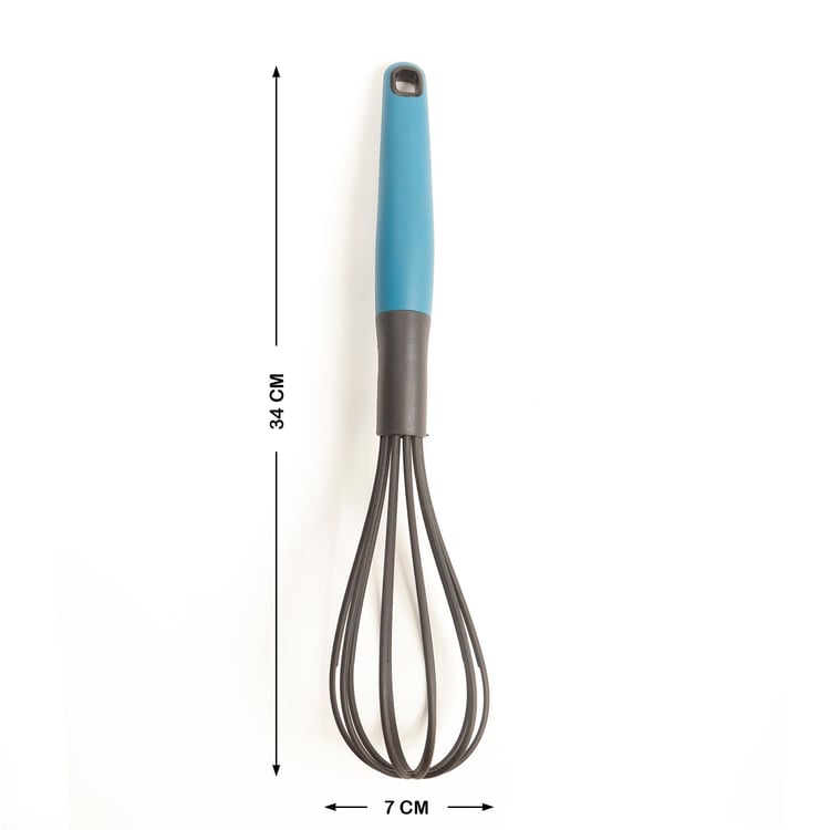 Food Icon Blue and Grey Colourblock Nylon Multi Tool Kitchen Set - 7 Pcs