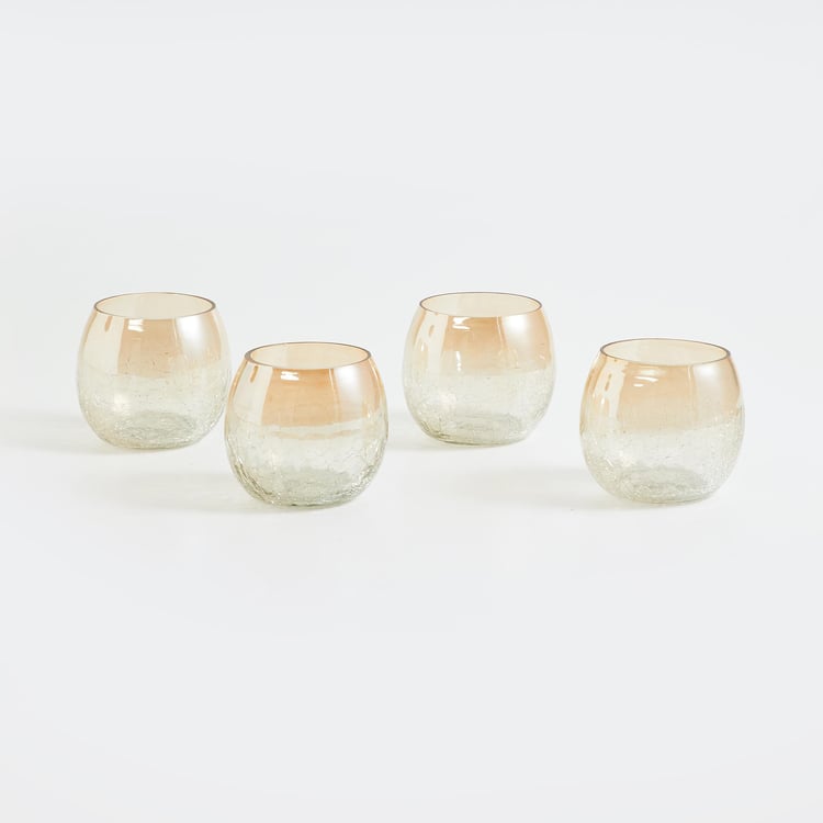 Corsica Fest Set of 4 Glass Candle Holders