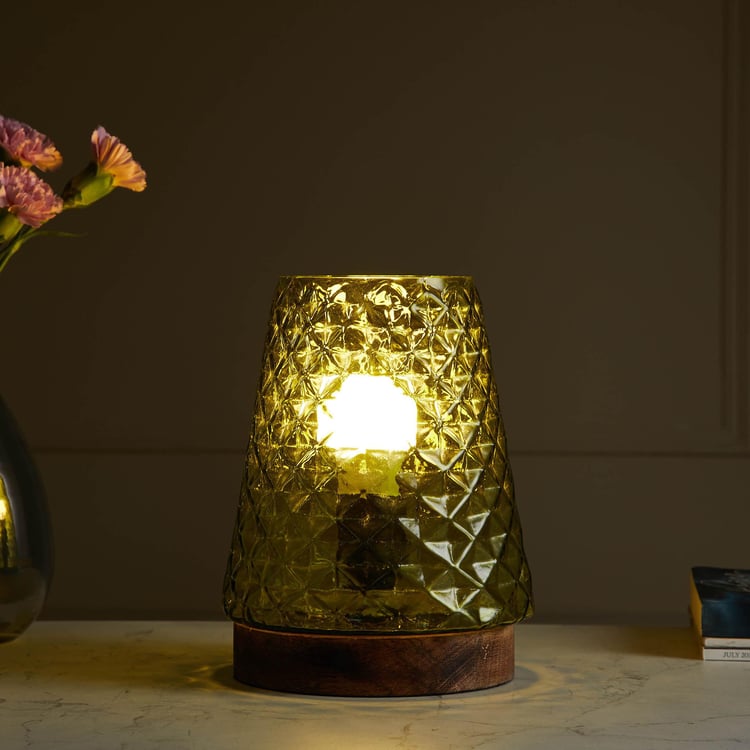 Corsica Fest Embossed Glass Table Lamp