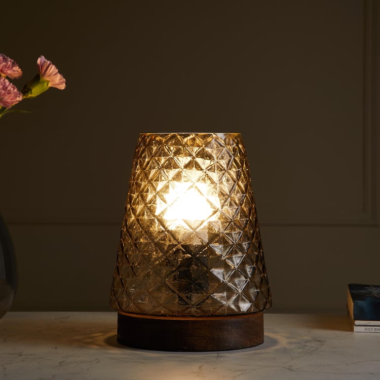 Corsica Fest Embossed Glass Table Lamp