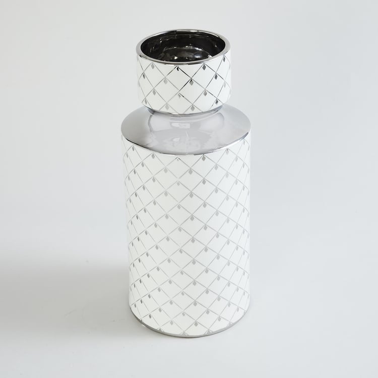 Glitz Décor Ceramic Printed Tall Vase