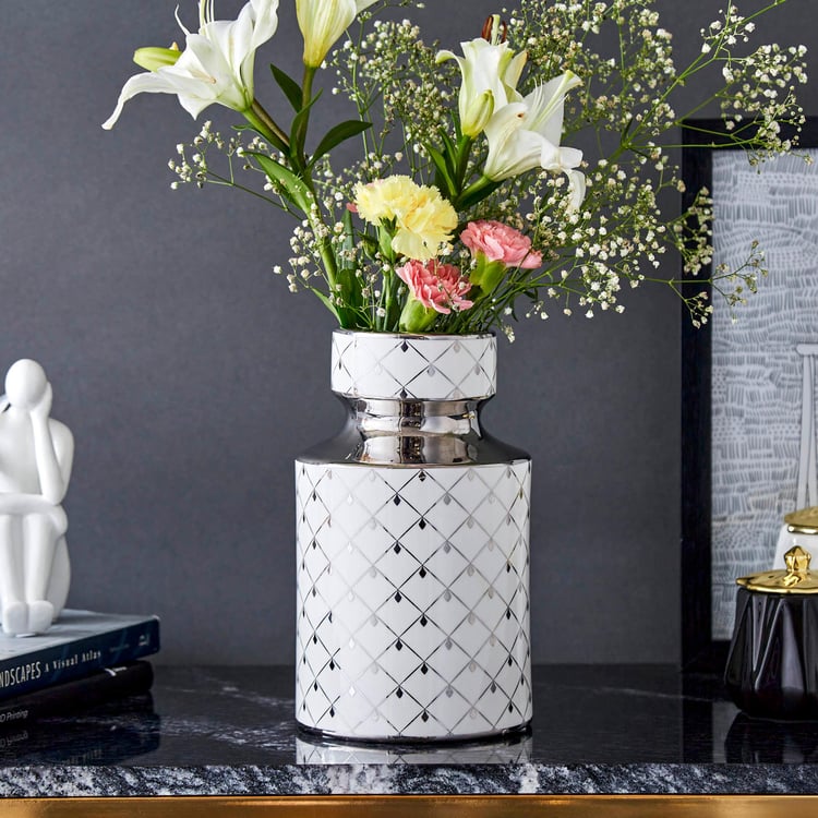 Glitz D�cor Ceramic Printed Vase