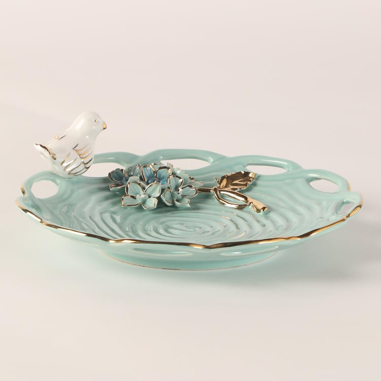 Moksha Decor Ceramic Bird Decorative Platter