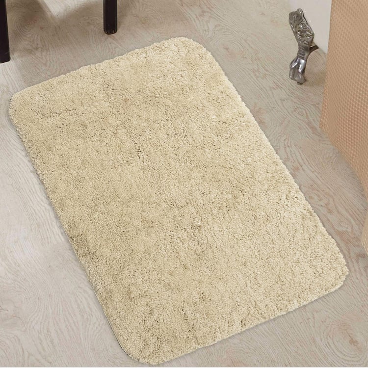 TRIDENT Everyday Beige Textured Medium Bath Mat - 40x60cm