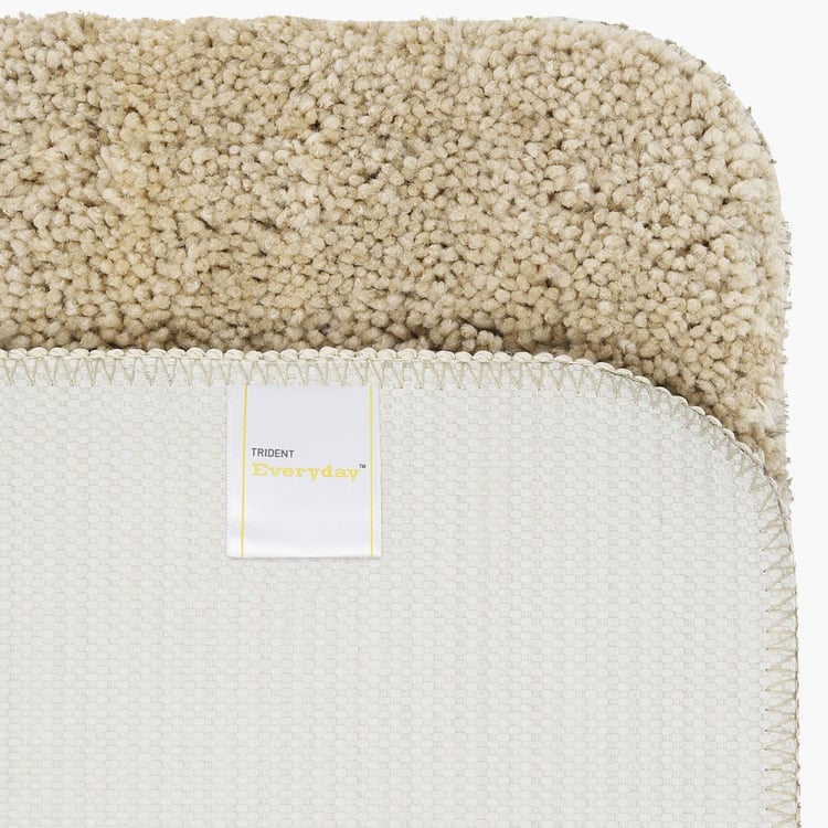 TRIDENT Everyday Beige Textured Medium Bath Mat - 40x60cm