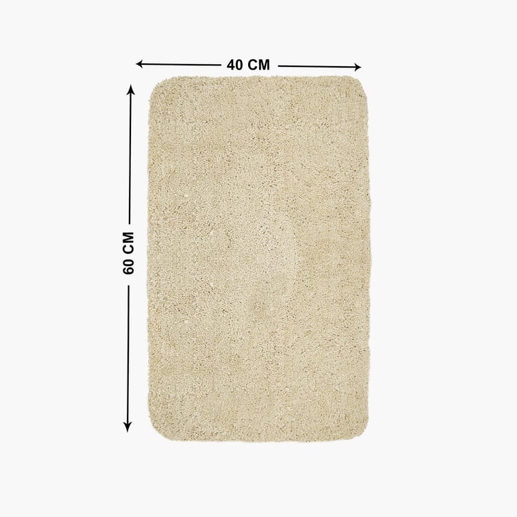 TRIDENT Everyday Beige Textured Medium Bath Mat - 40x60cm