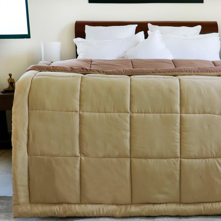 TRIDENT Home Essential Brown Solid Soft King Comforter - 228x274cm