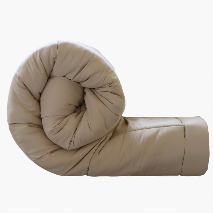 TRIDENT Home Essential Brown Solid Soft King Comforter - 228x274cm