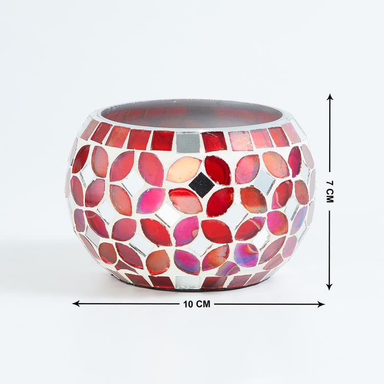 Corsica Mosaic Glass Votive Holder