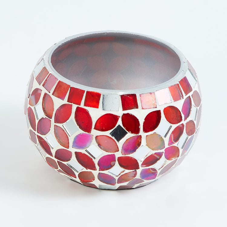 Corsica Mosaic Glass Votive Holder