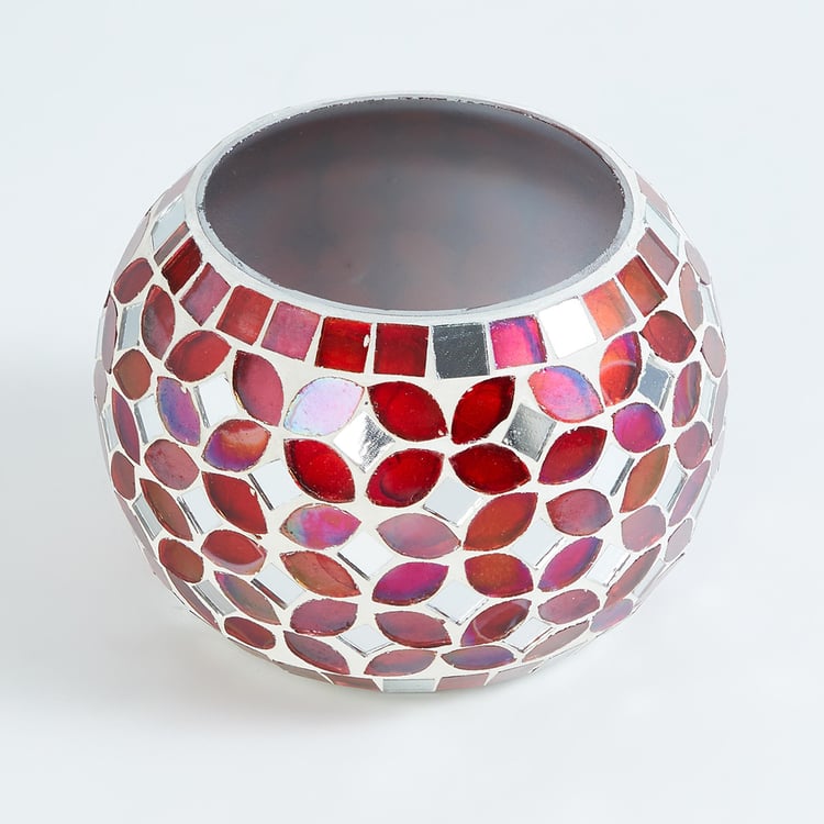 Corsica Glass Mosaic Votive Holder