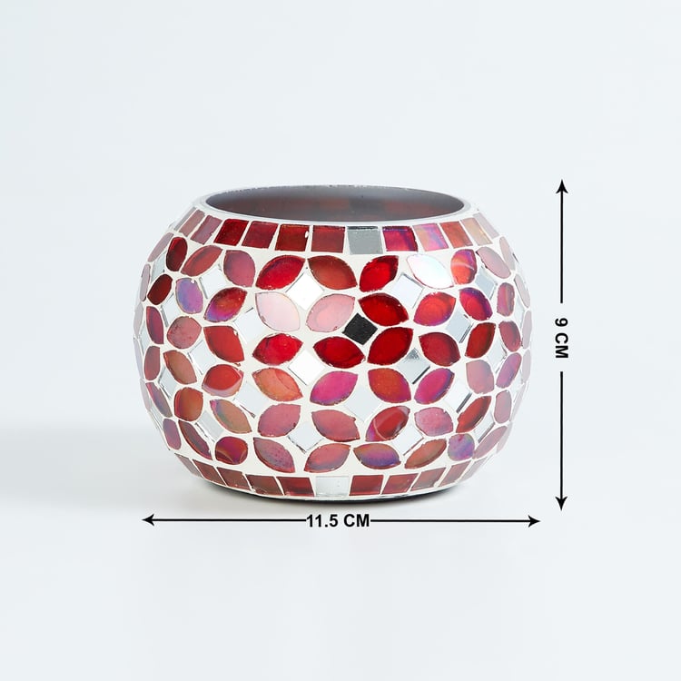 Corsica Glass Mosaic Votive Holder