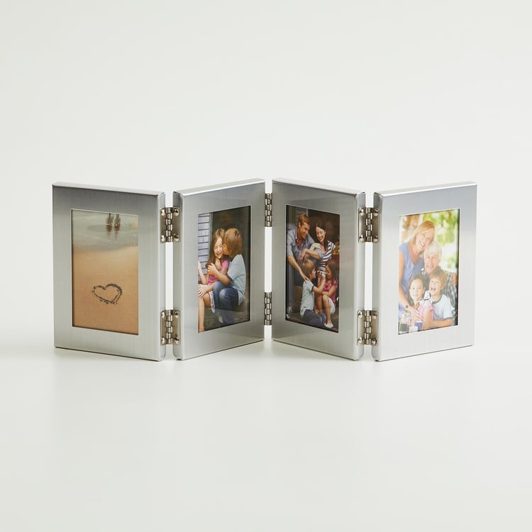 Fiesta Century Silver Aluminium Folding Photo Frame - Set of 4