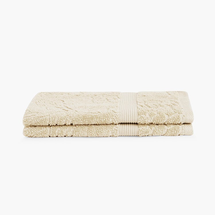 SPACES Rk Home Cotton Hand Towel, Beige - 40x60cm