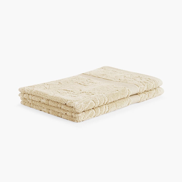 SPACES Rk Home Cotton Hand Towel, Beige - 40x60cm