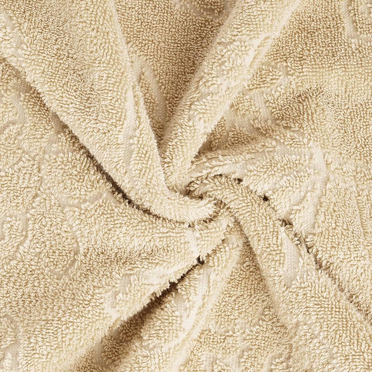 SPACES Rk Home Cotton Hand Towel, Beige - 40x60cm