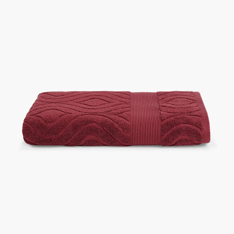 SPACES Rk Home Cotton Bath Towel, Red - 76x150cm