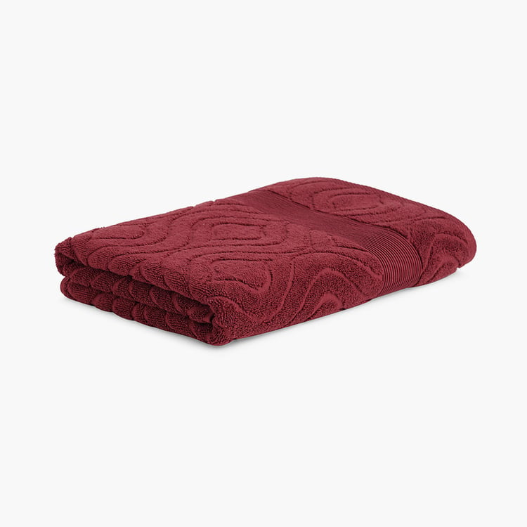 SPACES Rk Home Cotton Bath Towel, Red - 76x150cm