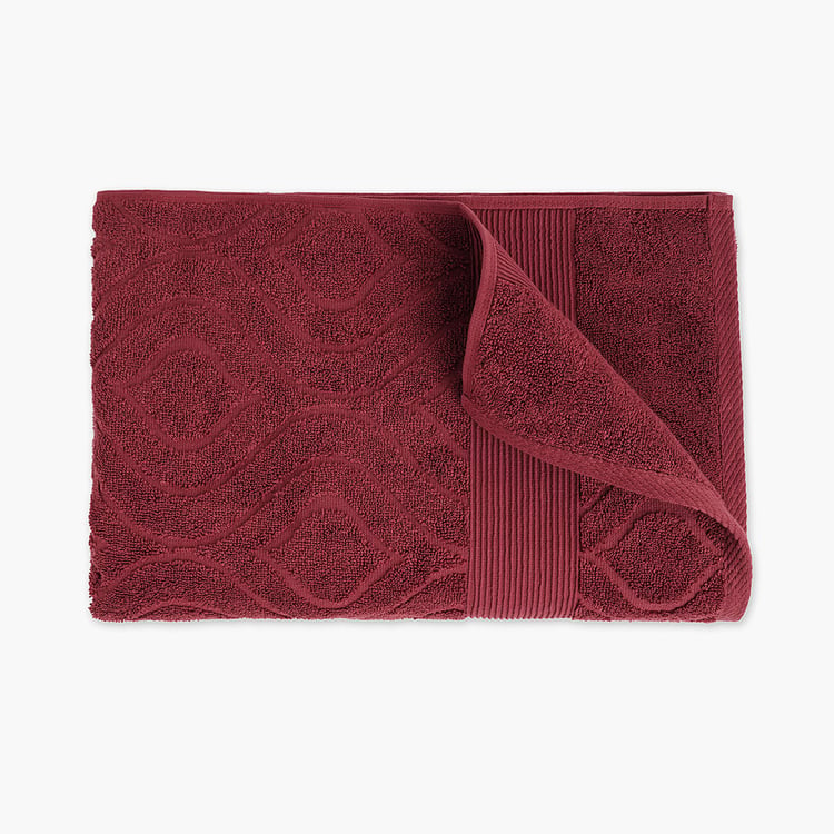 SPACES Rk Home Cotton Bath Towel, Red - 76x150cm