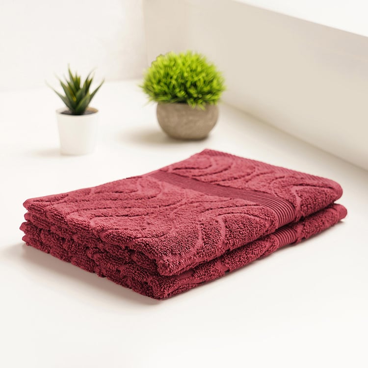 SPACES RK Home Cotton Hand Towel, Red - 40x60cm
