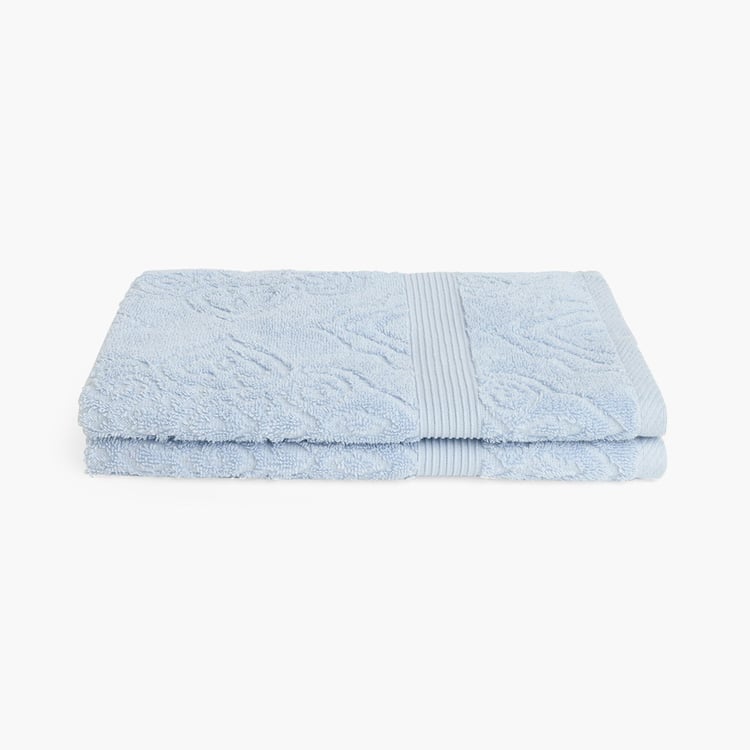 SPACES RK Home Cotton Hand Towel, Blue- 40x60cm