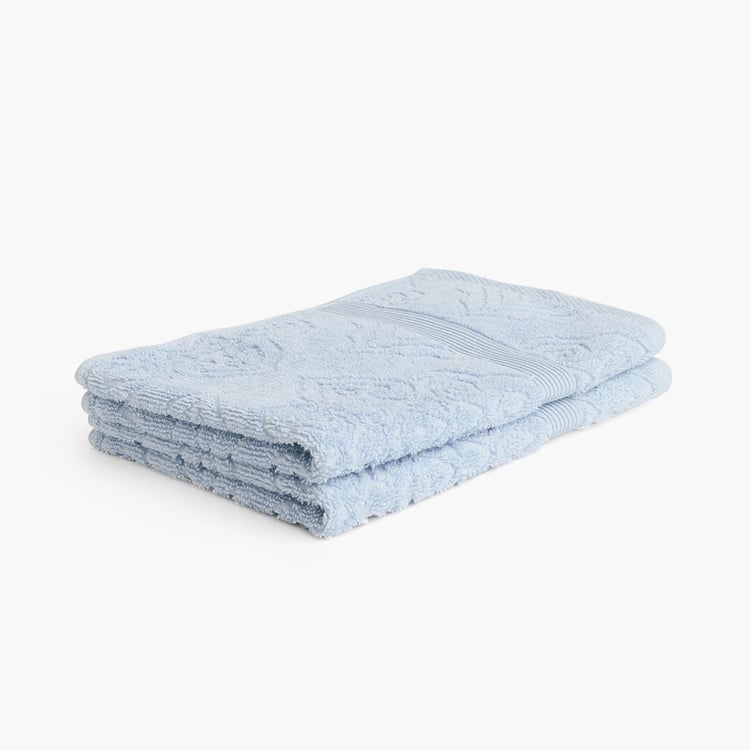 SPACES RK Home Cotton Hand Towel, Blue- 40x60cm