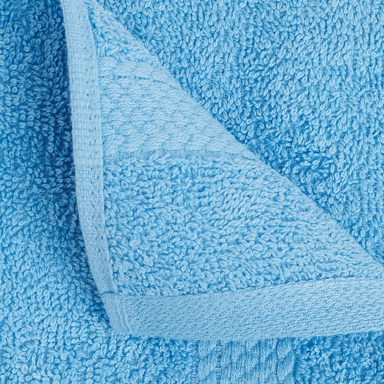 SPACES Colorfas Blue Cotton Easy Care Cotton Face Towel - 30x30cm - Set of 4