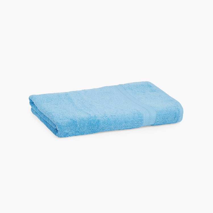 SPACES Colorfas Blue Cotton Easy Care Bath Towel - 90x180cm