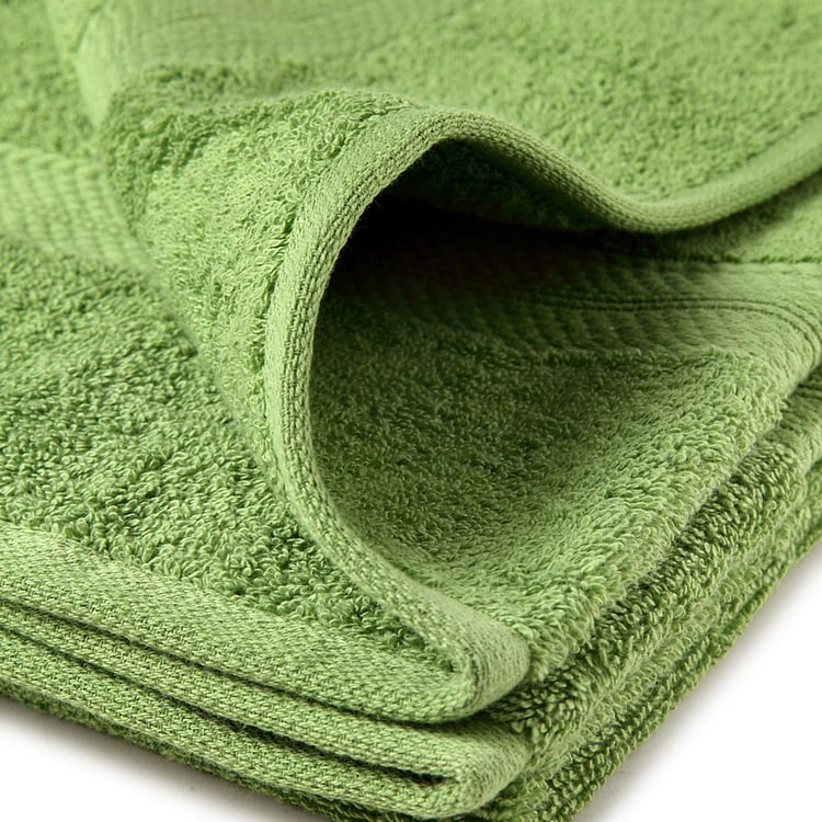 SPACES Colorfas Green Cotton Easy Care Large Bath Towel - 90x180cm