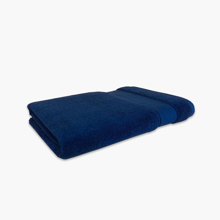 SPACES Econova Blue Textured Cotton Hand Towel - 40x60cm - Set Of 2