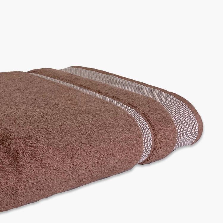 SPACES Hygro Light Brown Textured Cotton Bath Towel - 75x150cm