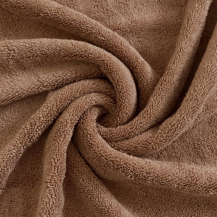 SPACES Hygro Light Brown Textured Cotton Bath Towel - 75x150cm